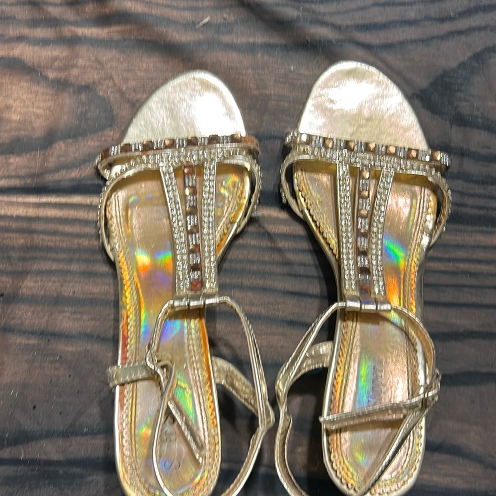 Gold dress shoes 9